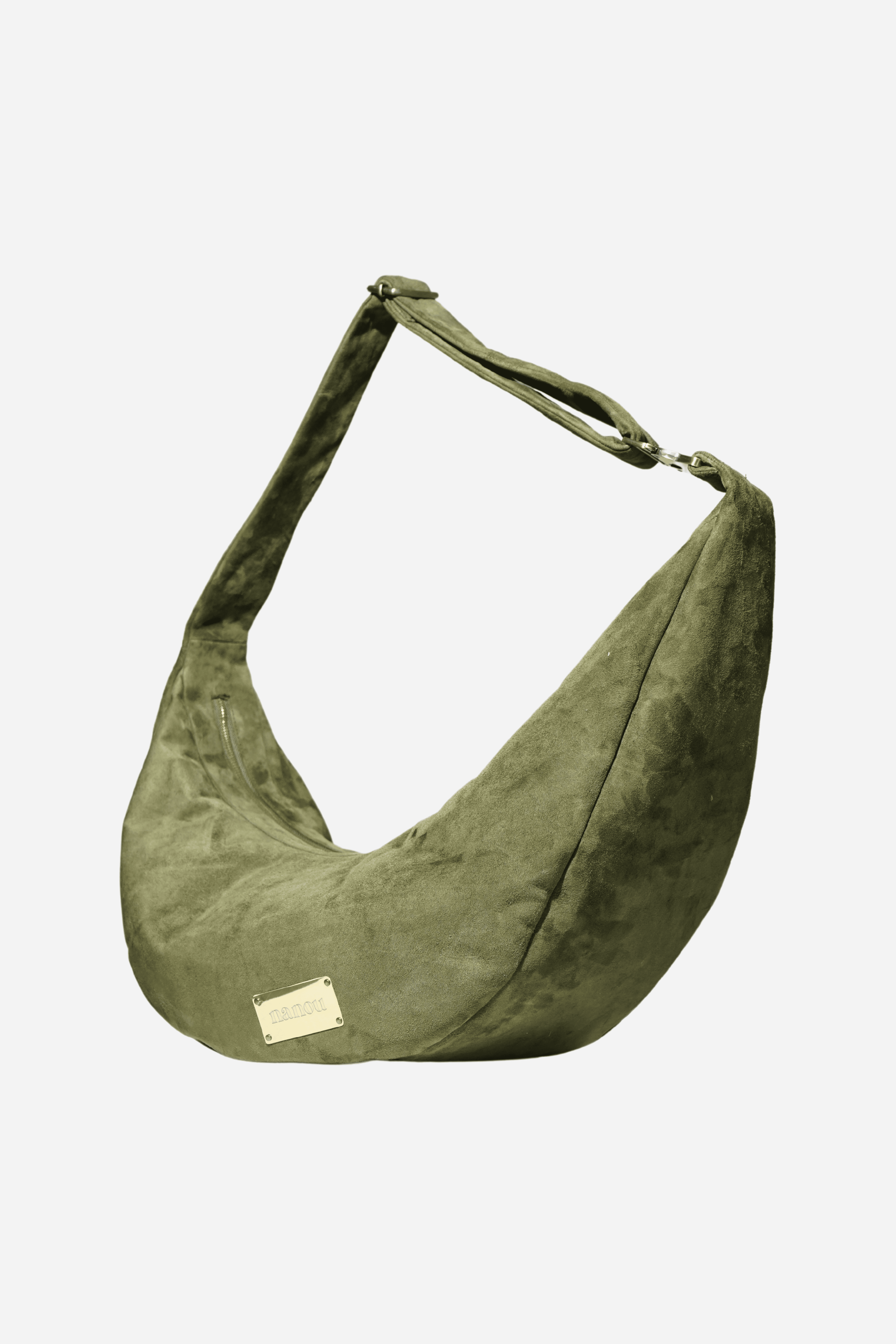 Gabriel sac banane suède - olive