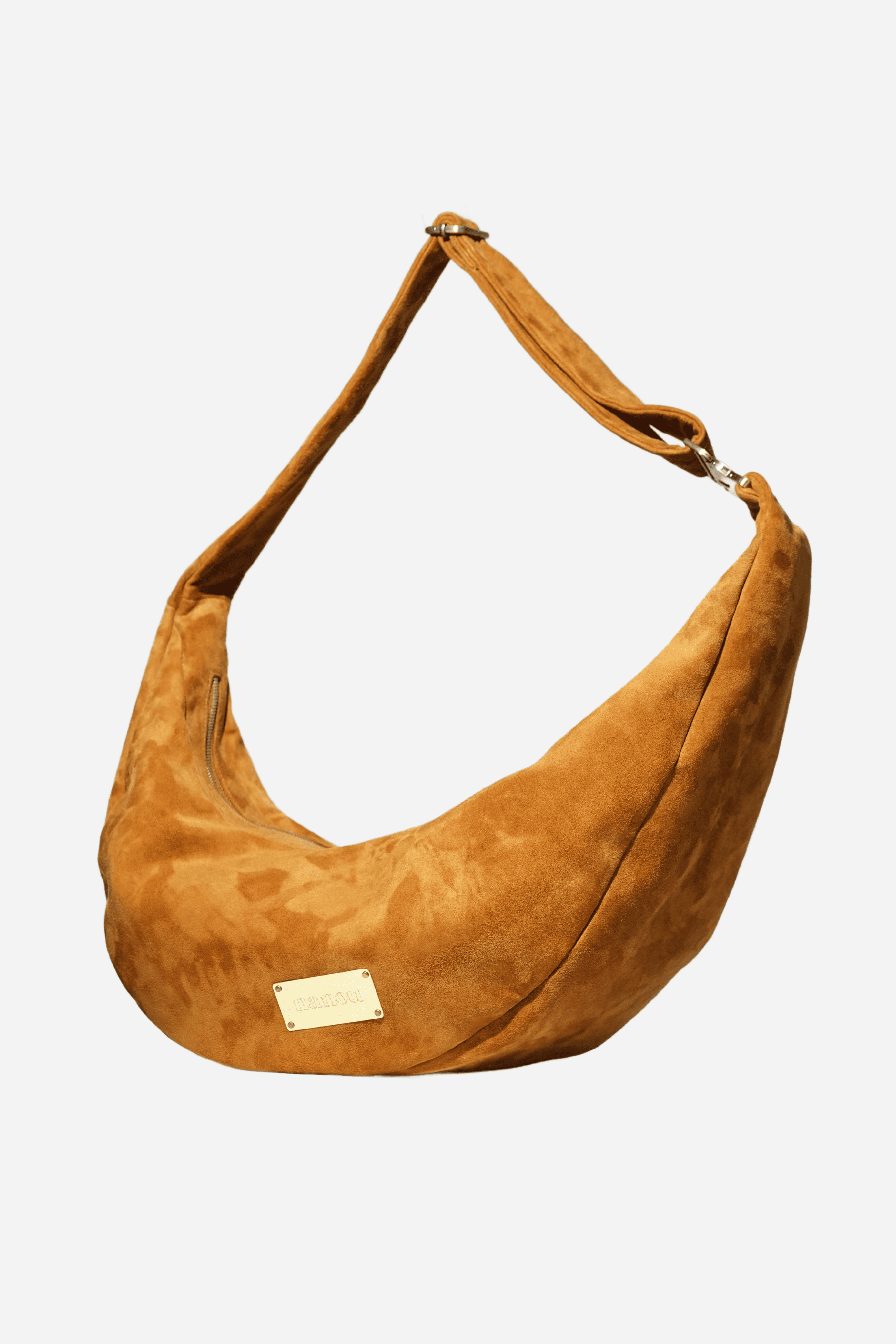 Gabriel sac banane suède- camel