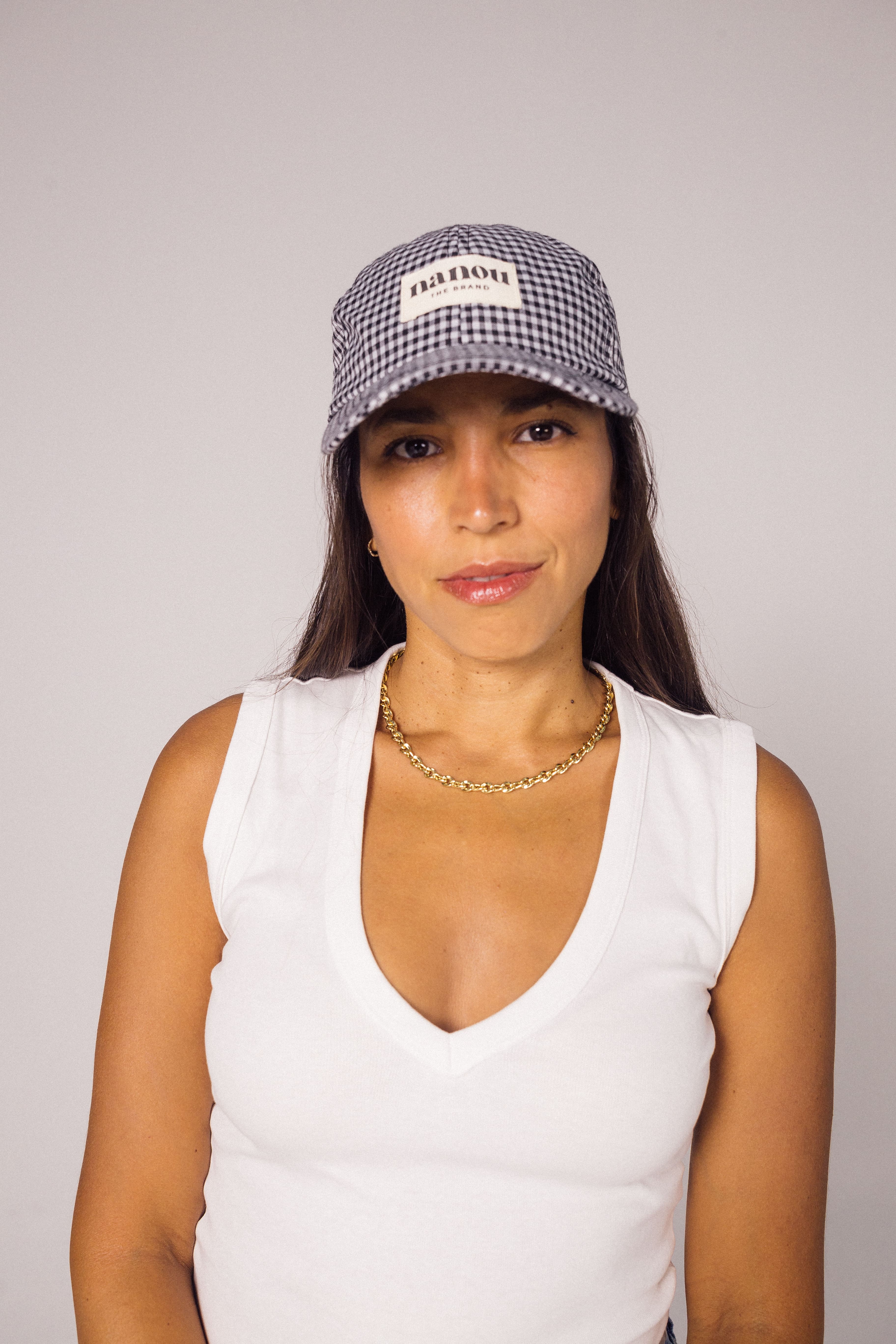 Nanou cap Vichy- Black