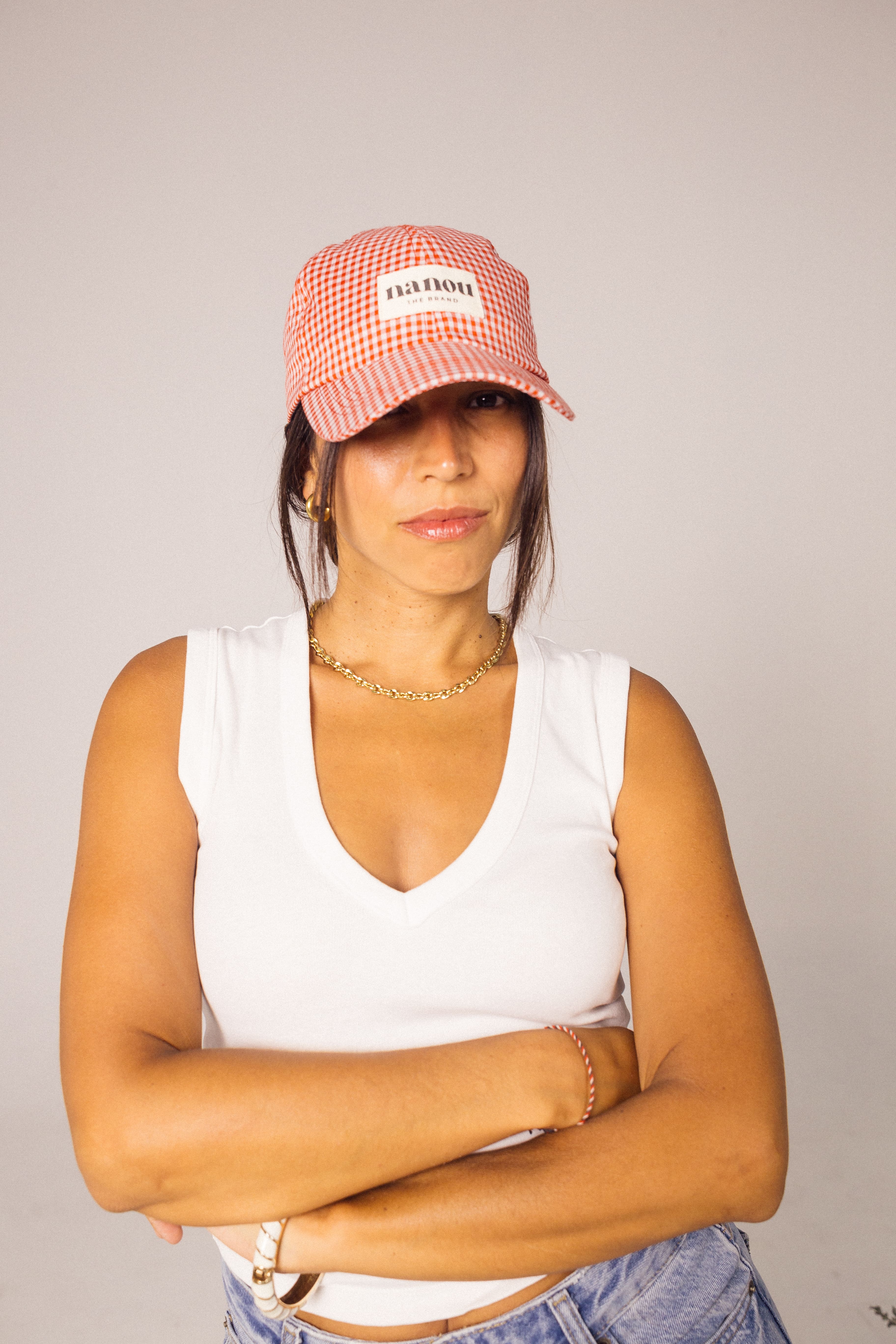 Nanou cap Vichy- Red