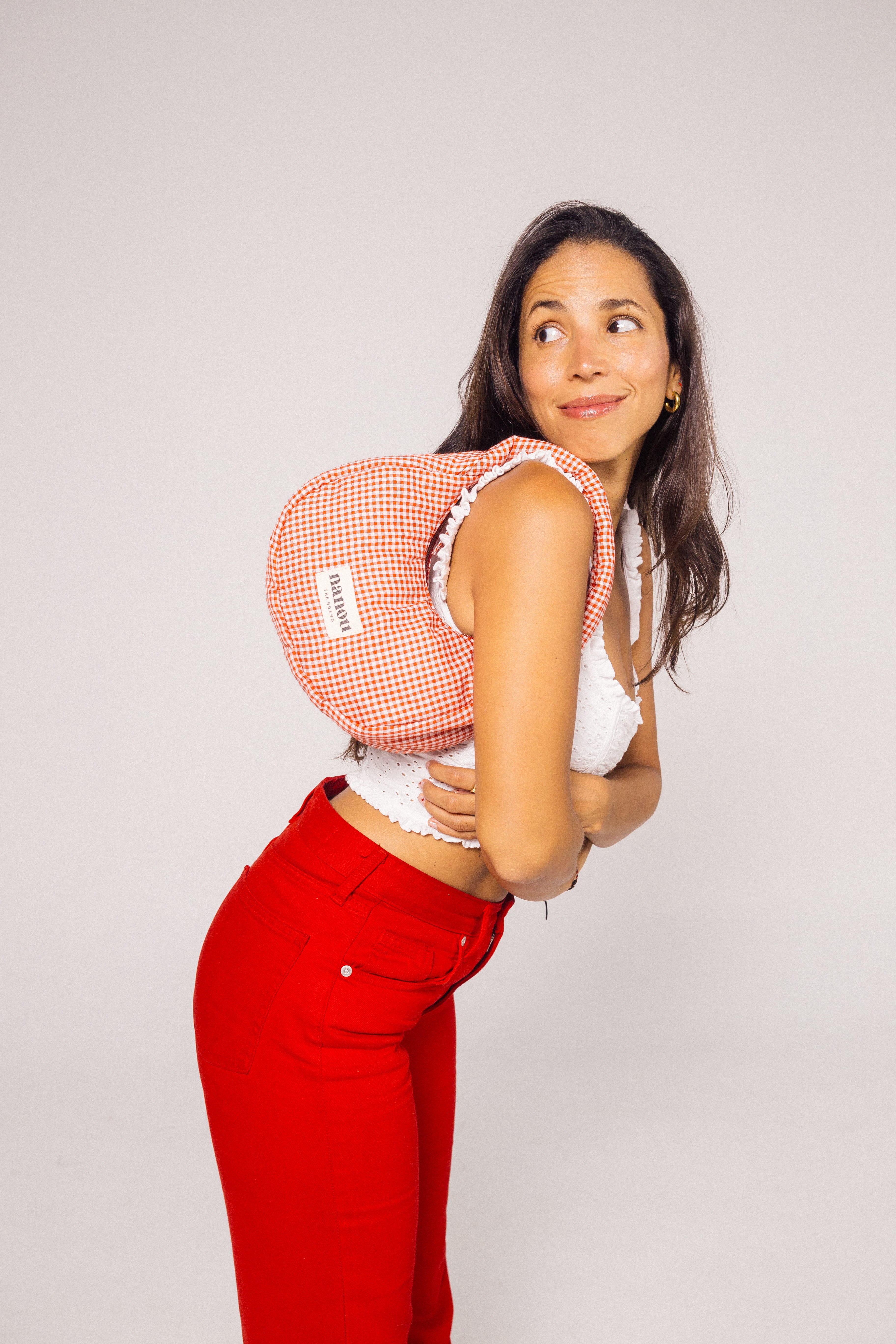 Circle bag Small Vichy- Red