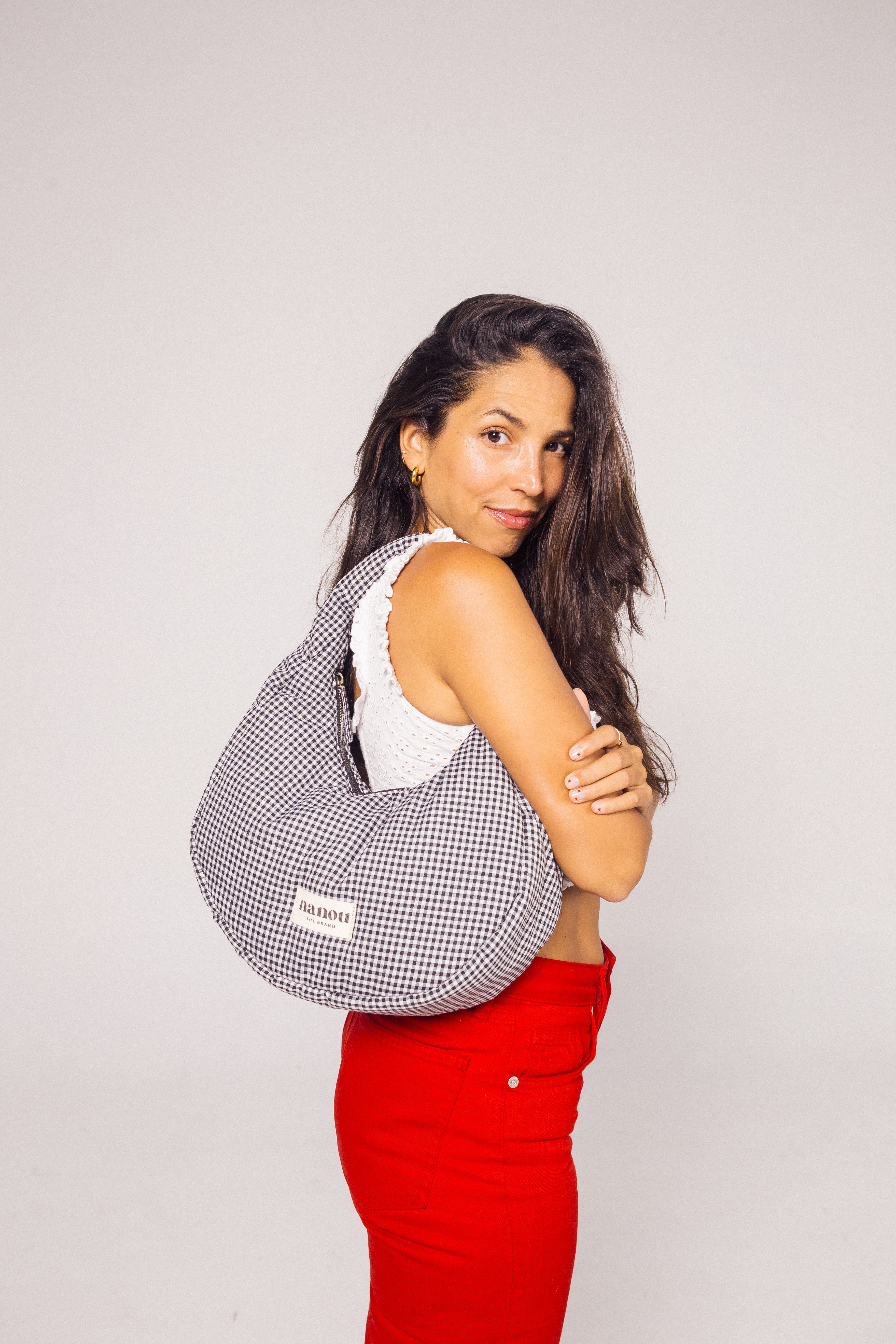 Circle Bag Medium Vichy- Black