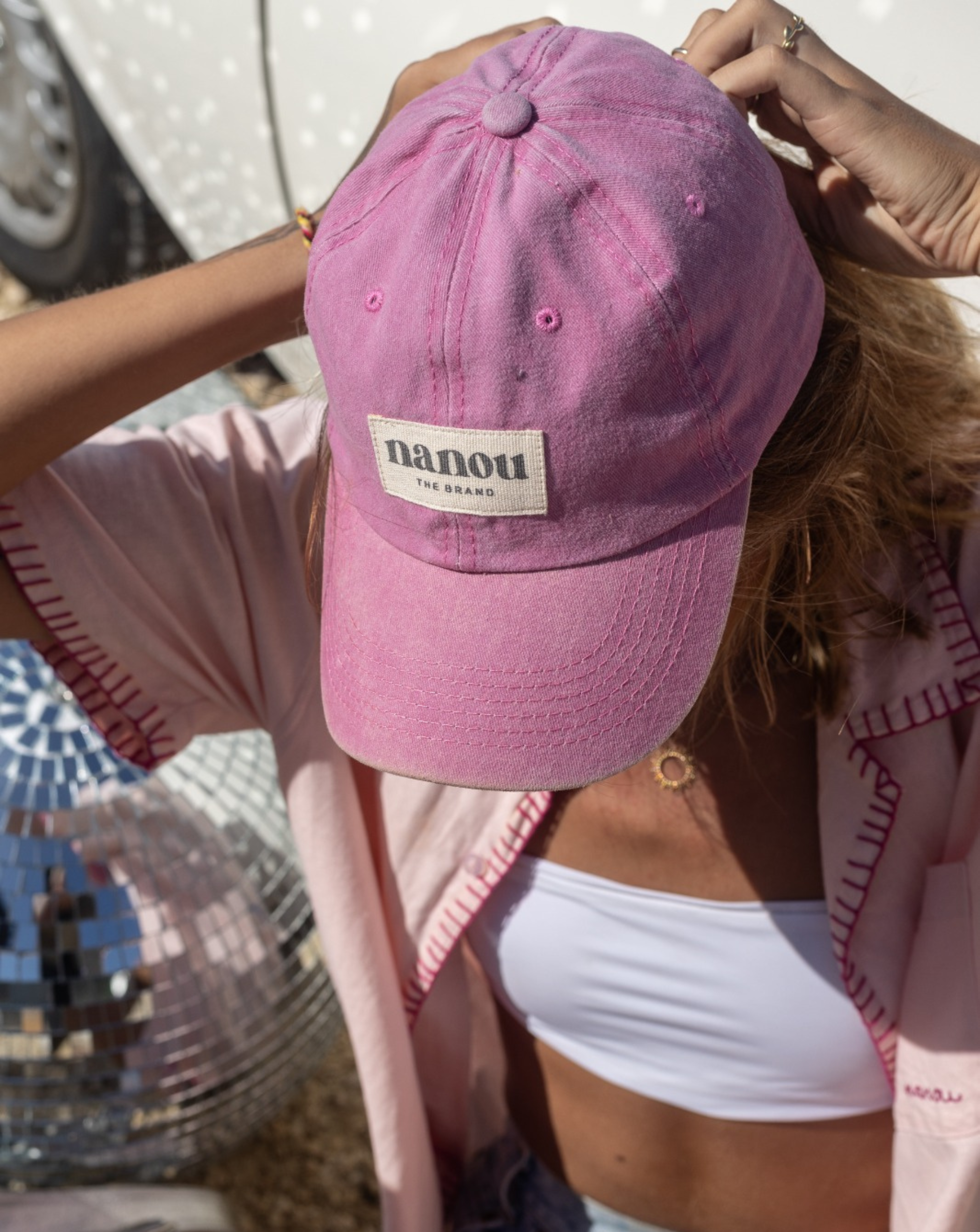 Casquette Nanou rose clair