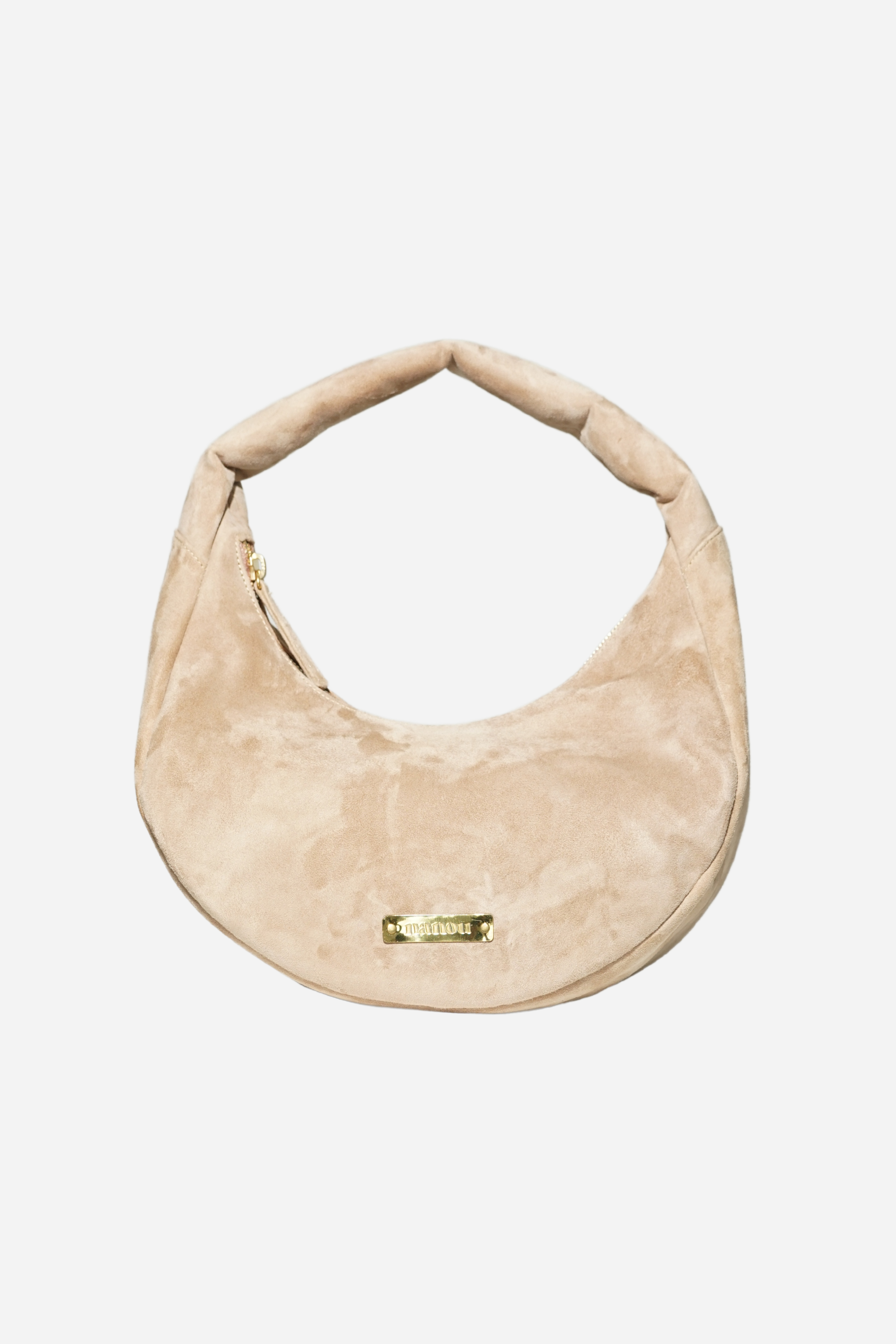 The Circle bag Small Suede- Taupe