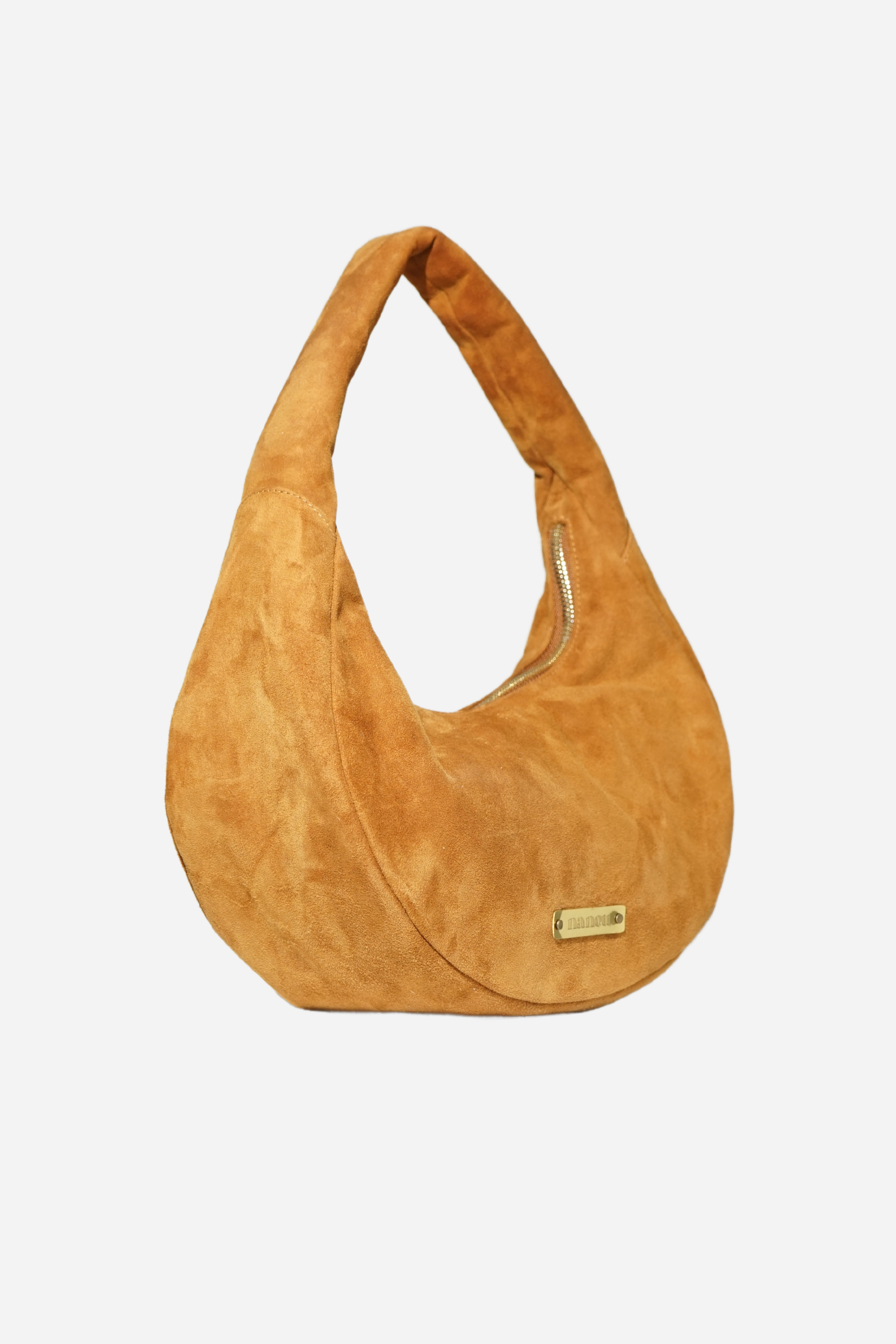 The Circle bag Small Suede- Camel