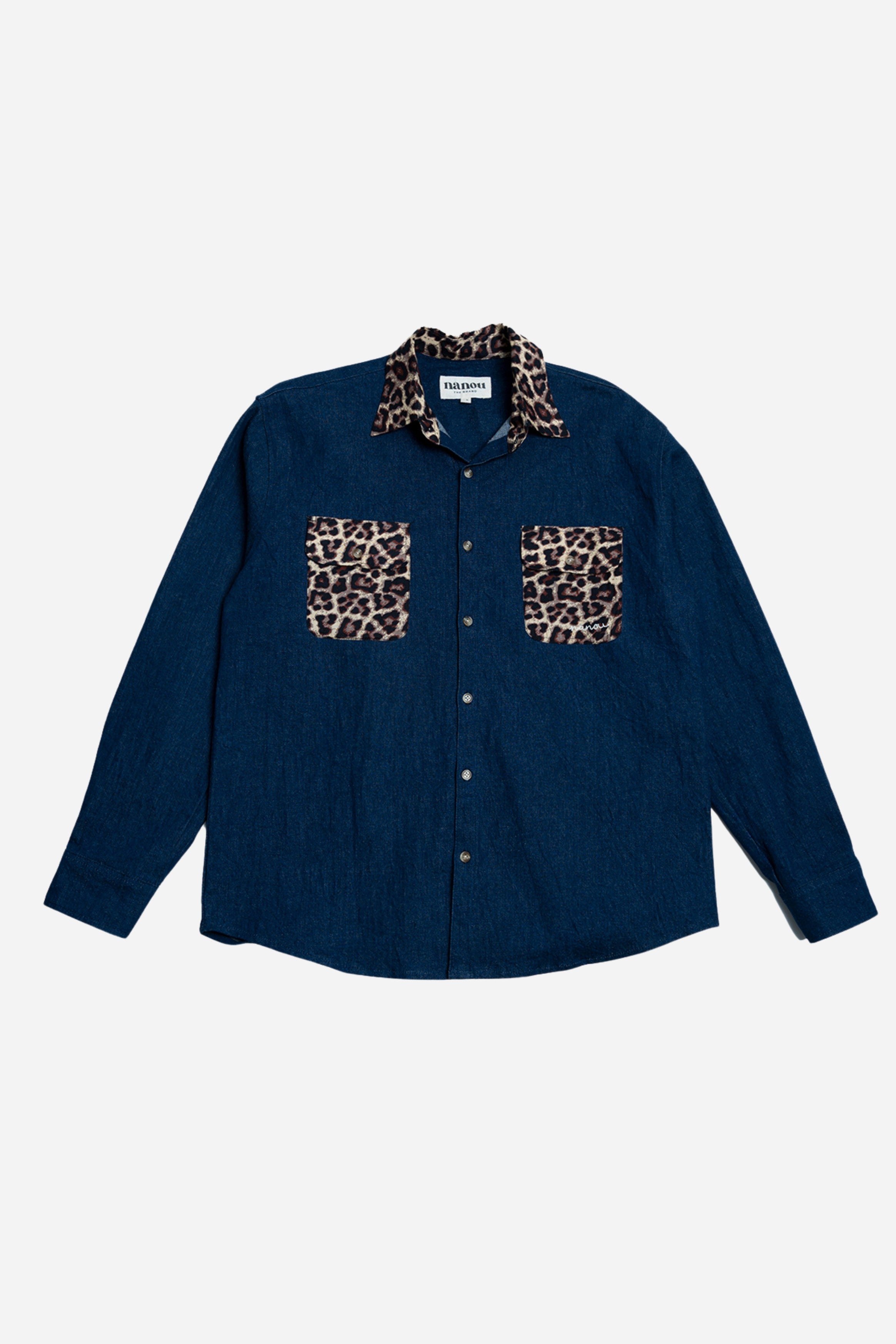 Paco Shirt Denim/Leopard