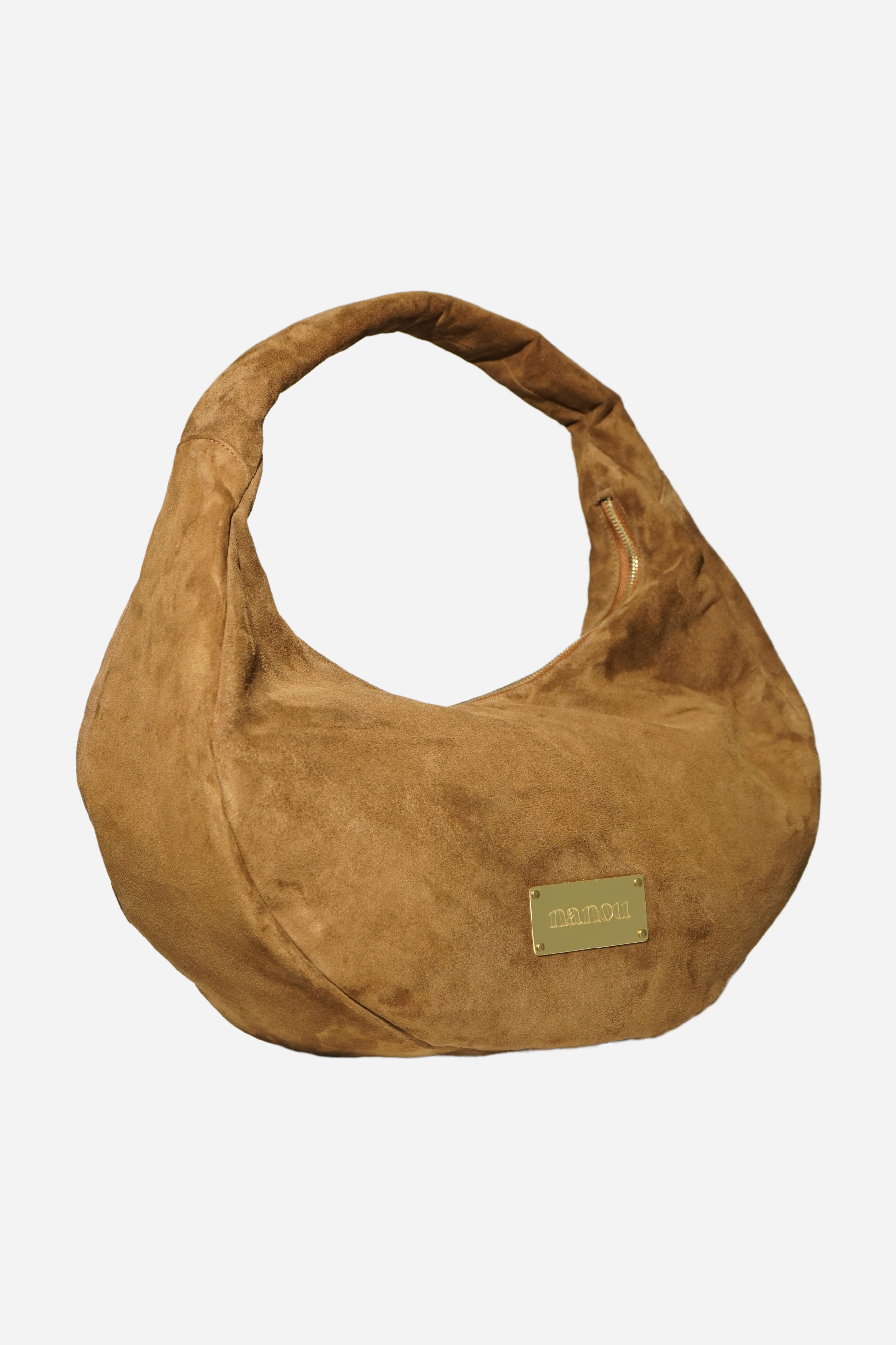 The Circle bag Medium Suede- Chocolate