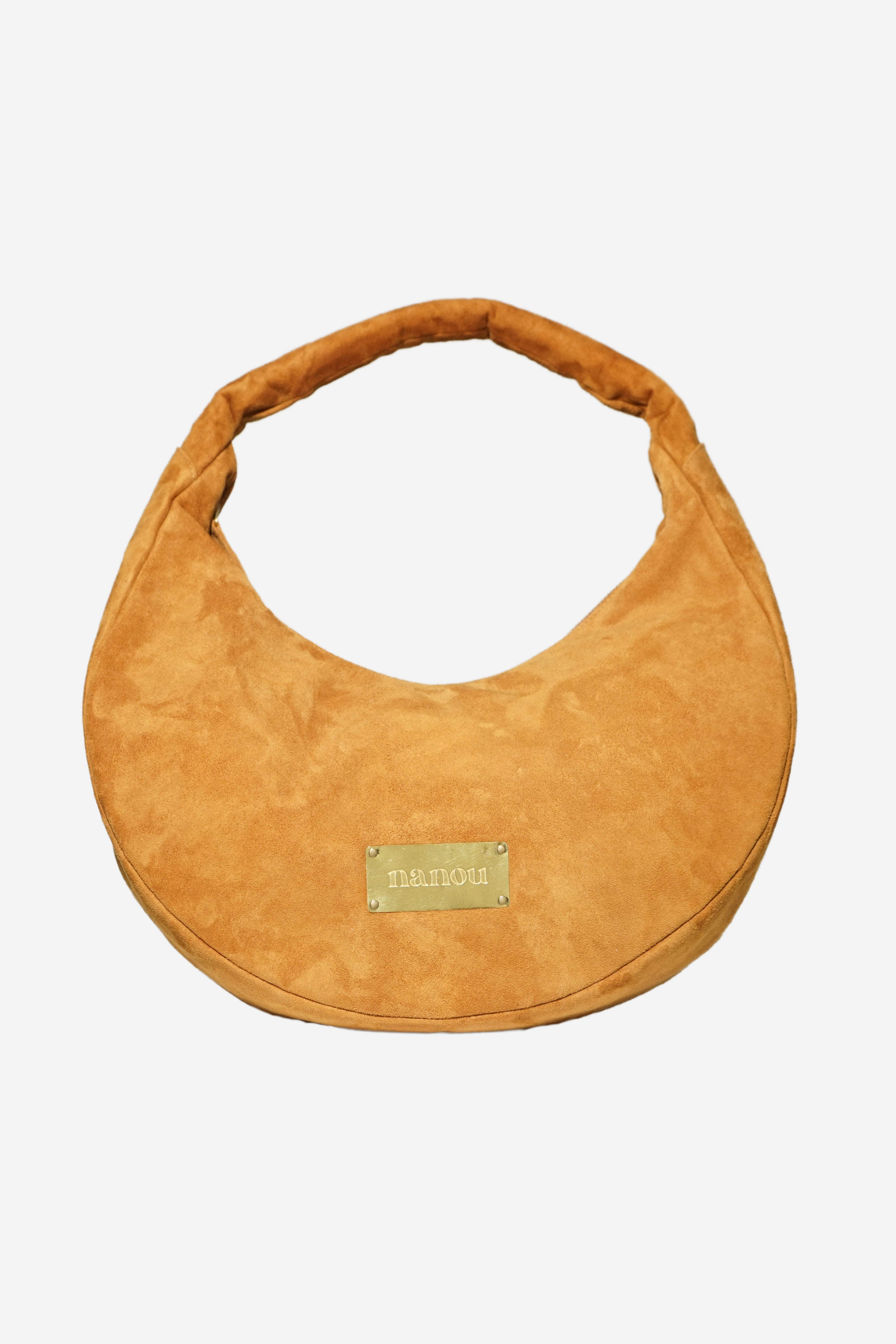 The Circle bag Medium Suede- Camel