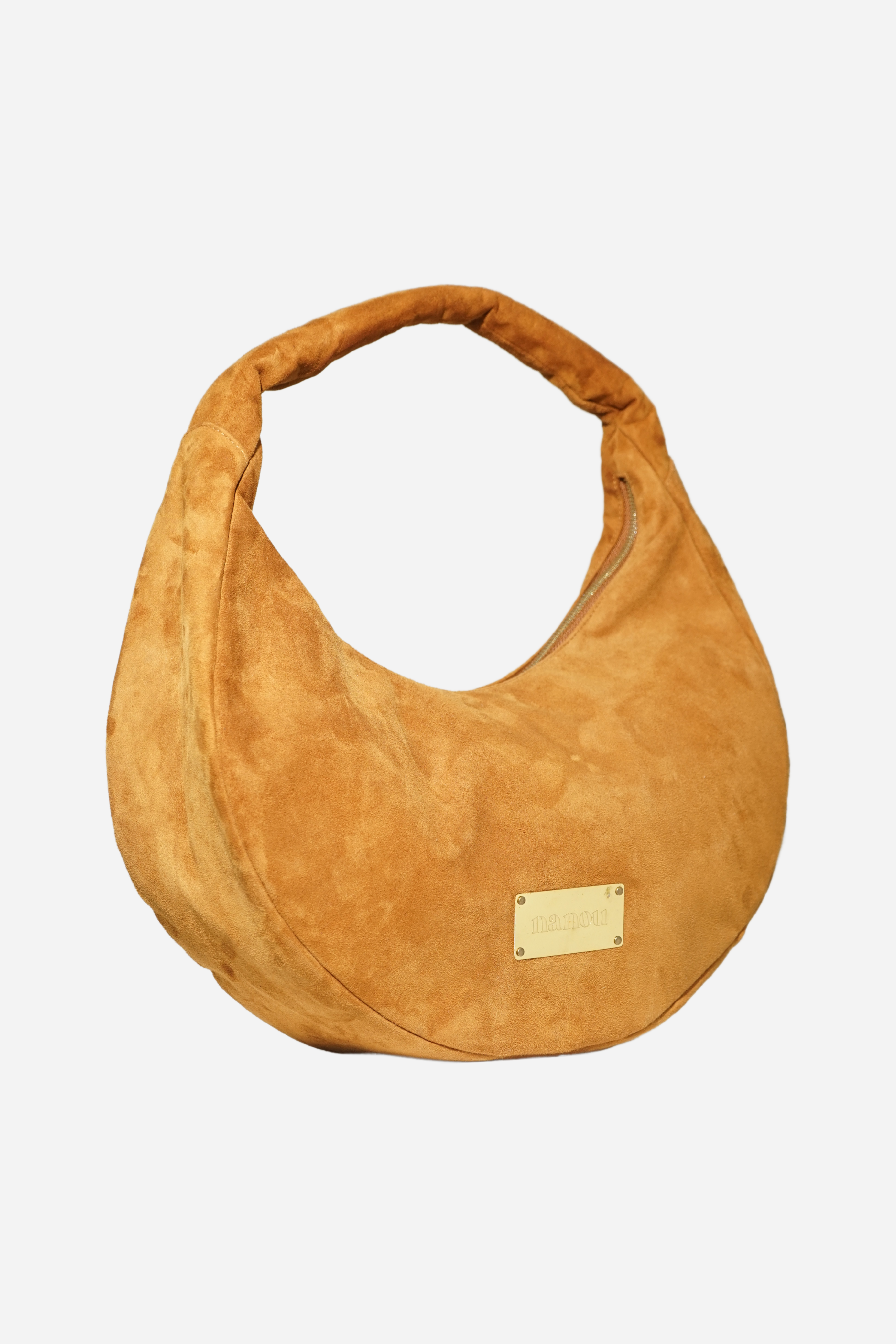 The Circle bag Medium Suede- Camel