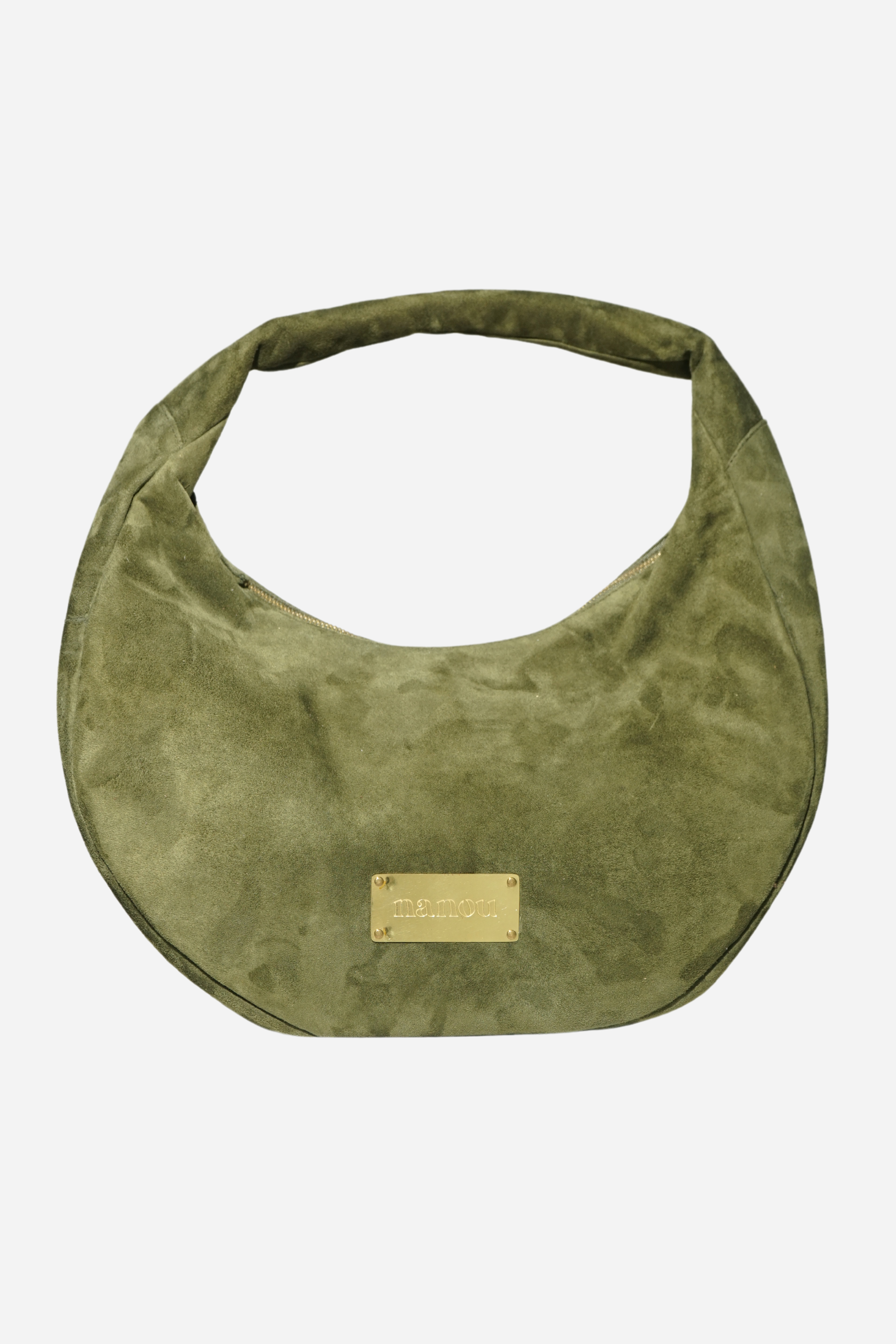 The Circle bag Medium Suede- Olive