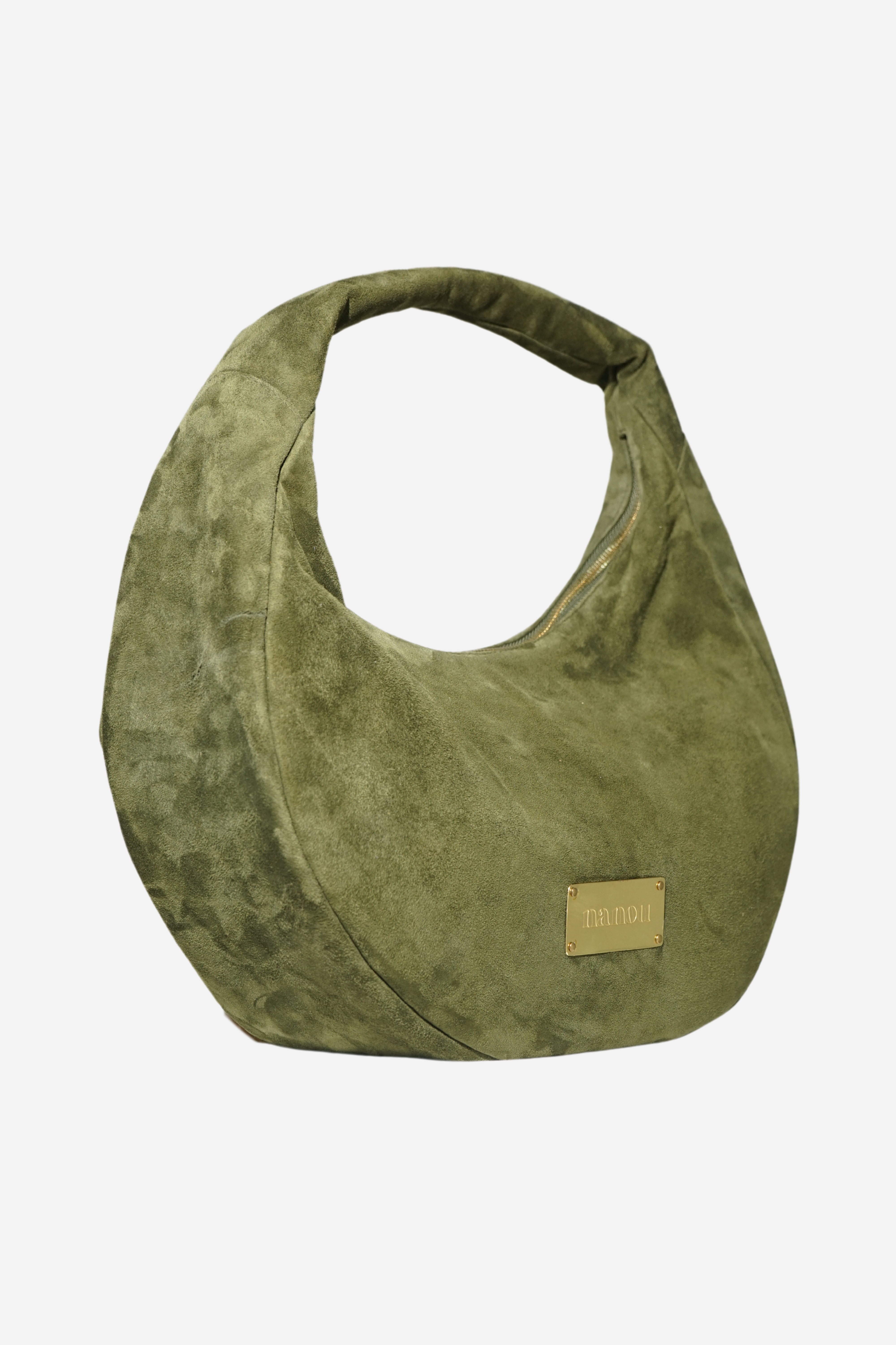 The Circle bag Medium Suede- Olive