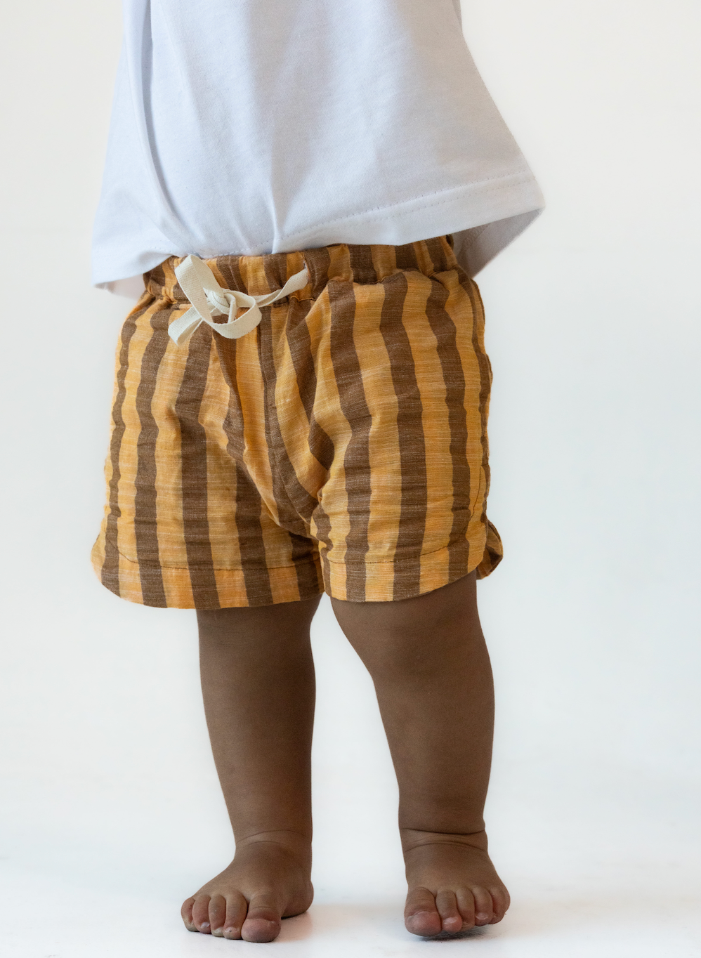 Short Rayé - Orange 