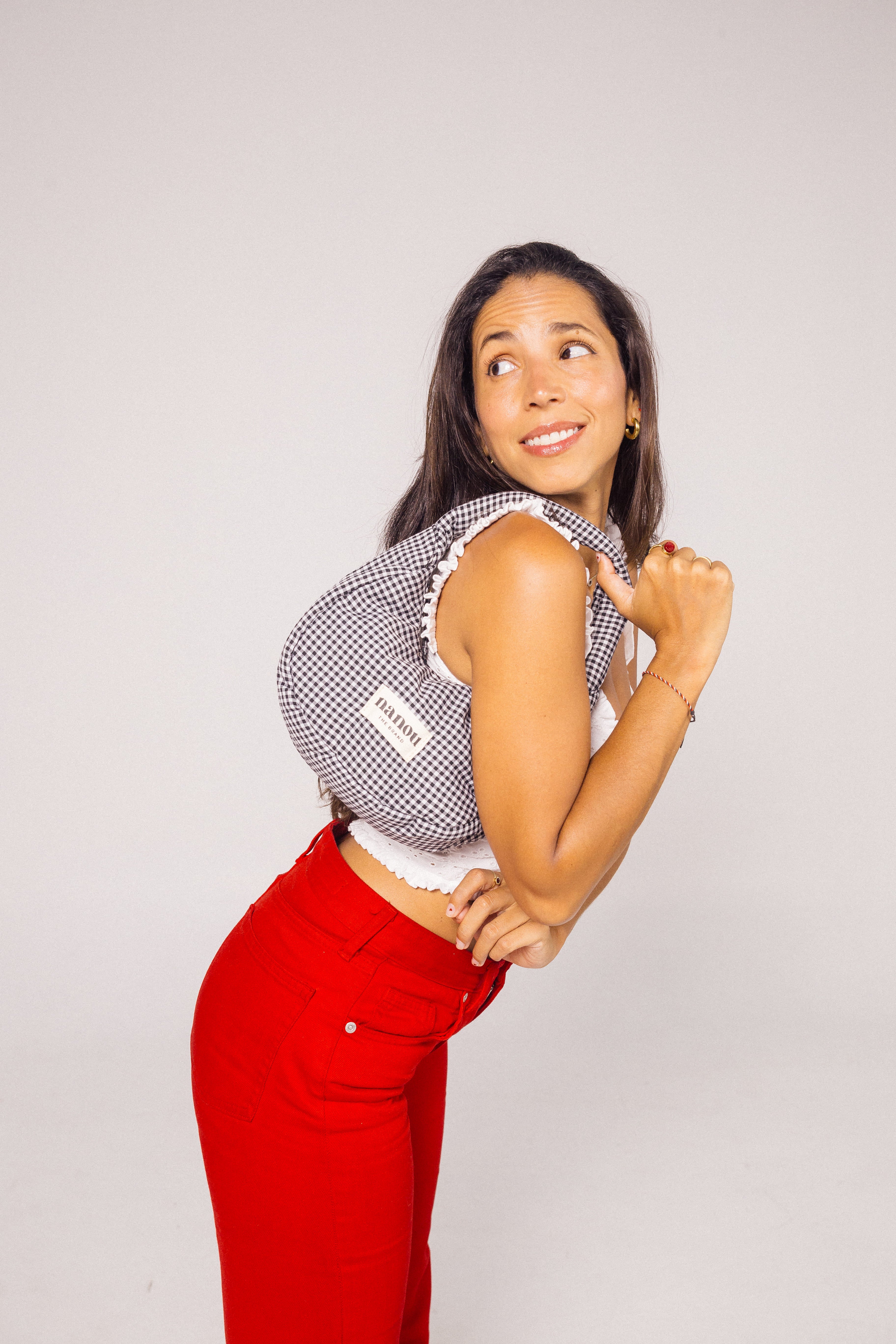 Circle bag Small Vichy- Black